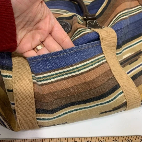 GITANO Vintage Aztec Style Print Duffle Bag / Carry-On Bag / Canvas Bag / BoHo - Picture 4 of 11